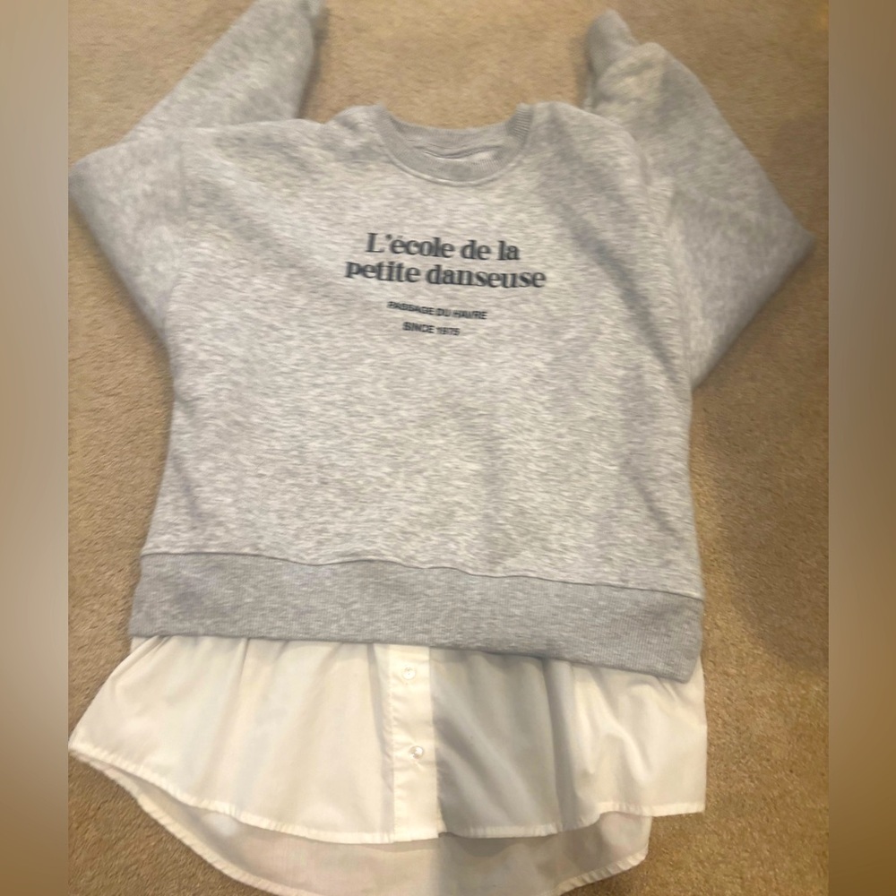 Grey Zara crew neck